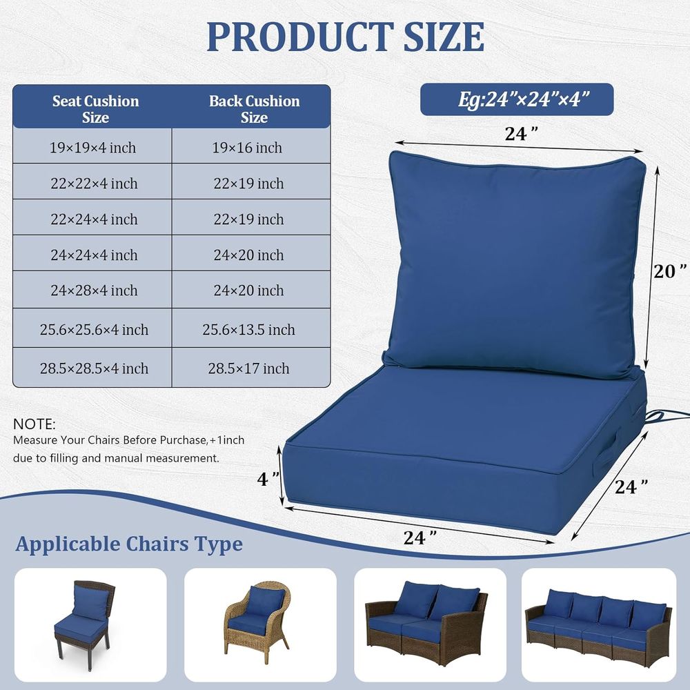 Conjunto de 4 Almofadas Profun - Outdoor Furniture Cushion avaliação e preço