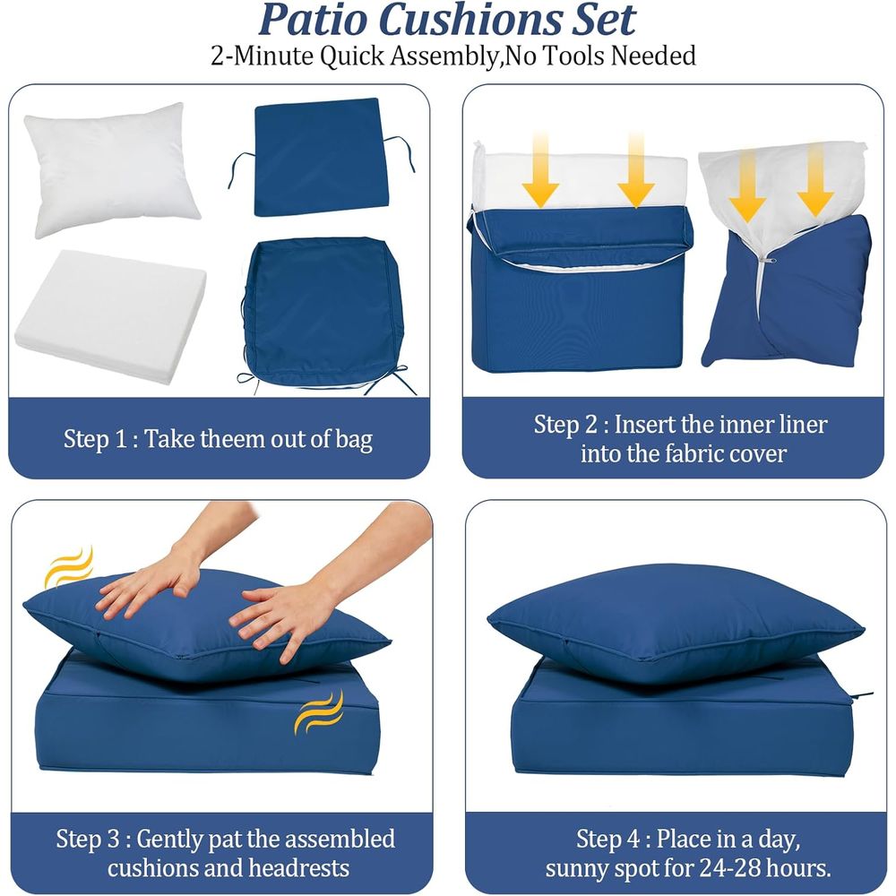 Conjunto de 4 Almofadas Profun - Outdoor Furniture Cushion avaliação e preço
