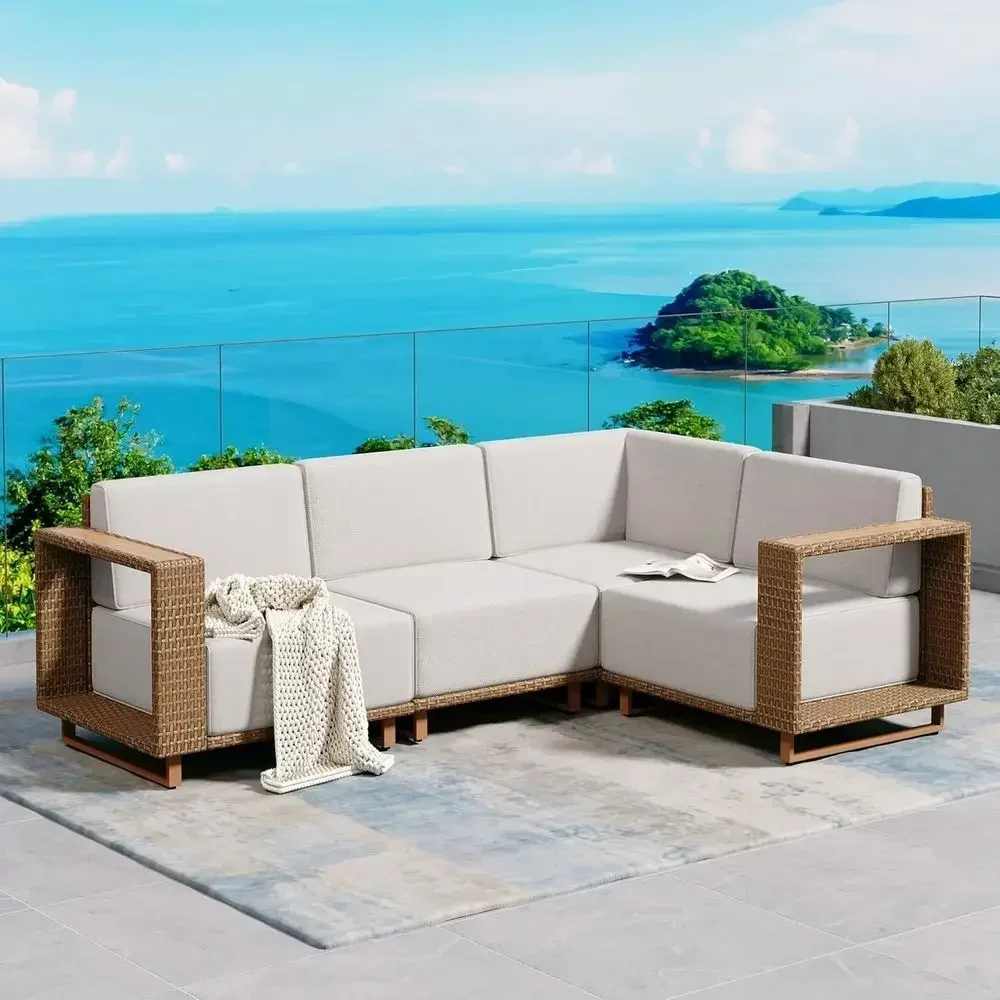Sofá Seccional em L para Exter - Outdoor Furniture Yellow avaliação e preço