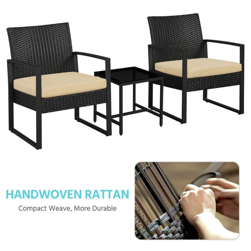 Conjunto de Móveis de Vime par - Outdoor Furniture Balcony avaliação e preço