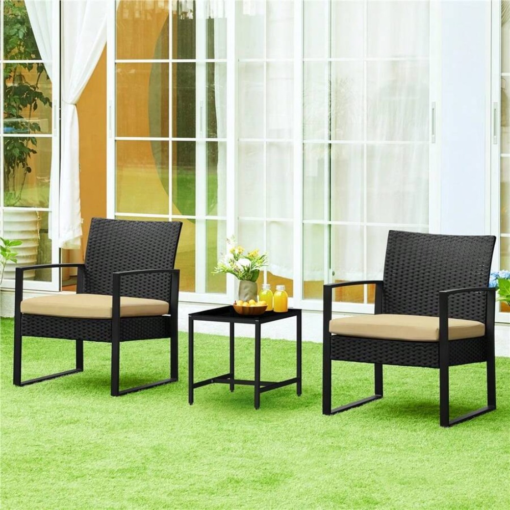 Conjunto de Móveis de Vime par - Outdoor Furniture Balcony avaliação e preço