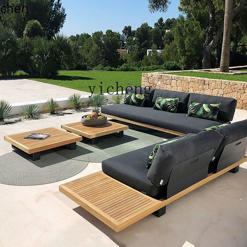 Sofá de teca HYS para áreas ex - Outdoor Furniture Balcony avaliação e preço