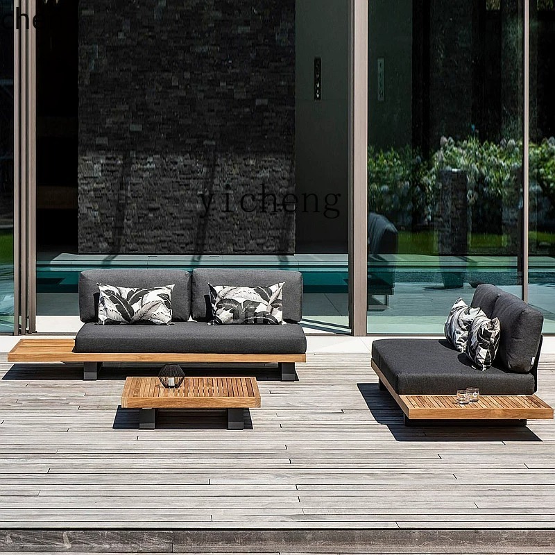 Sofá de teca HYS para áreas ex - Outdoor Furniture Balcony avaliação e preço
